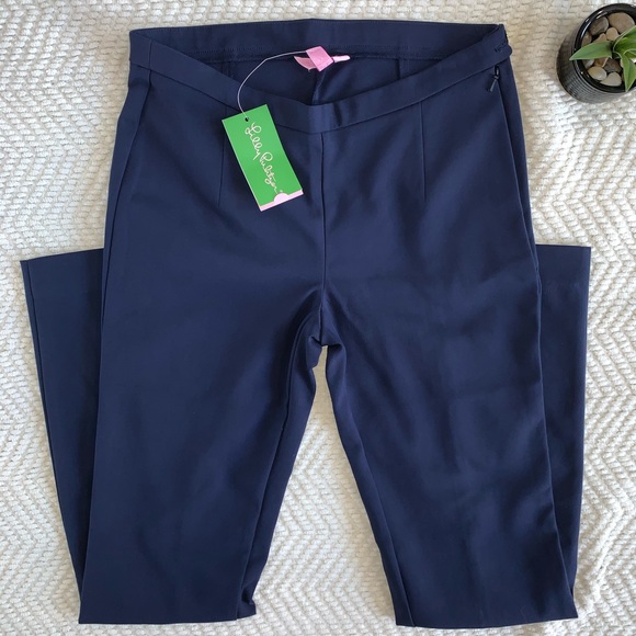 Lilly Pulitzer Alessia Stretch Dinner Pants Blue Size 4 - Picture 5 of 16